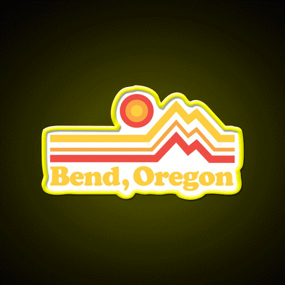 Bend Oregon Beer Bar Decor Led Neon Sign Rgb Color - Custom LED neon sign front view