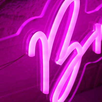 Bendy Bri Pink Led Neon Sign - Shineneon