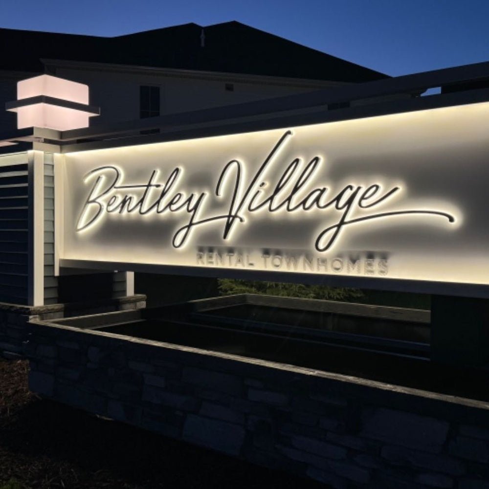 Bentley Village 3D Backlit Channel Letters Led Light Sign - Shineneon