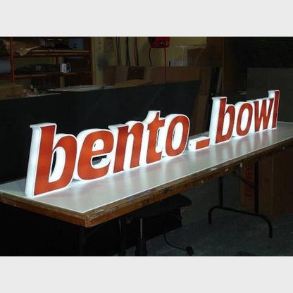 Bento Bowl 3D Frontlit And Backlit Channel Letter Led Light Sign - Shineneon