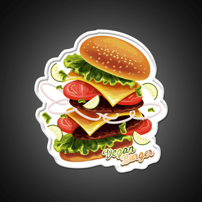 Berger Vegan Berger Food Fast Led Neon Sign For Burger Place Rgb Color - Shineneon