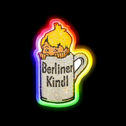 Berliner Kindl Beer Bar Decor Led Neon Sign Rgb Color - LED neon sign close-up detail