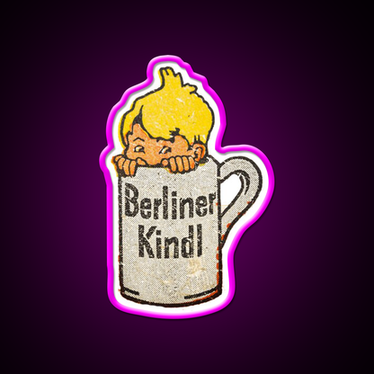 Berliner Kindl Beer Bar Decor Led Neon Sign Rgb Color - Neon sign mounted on wall in room