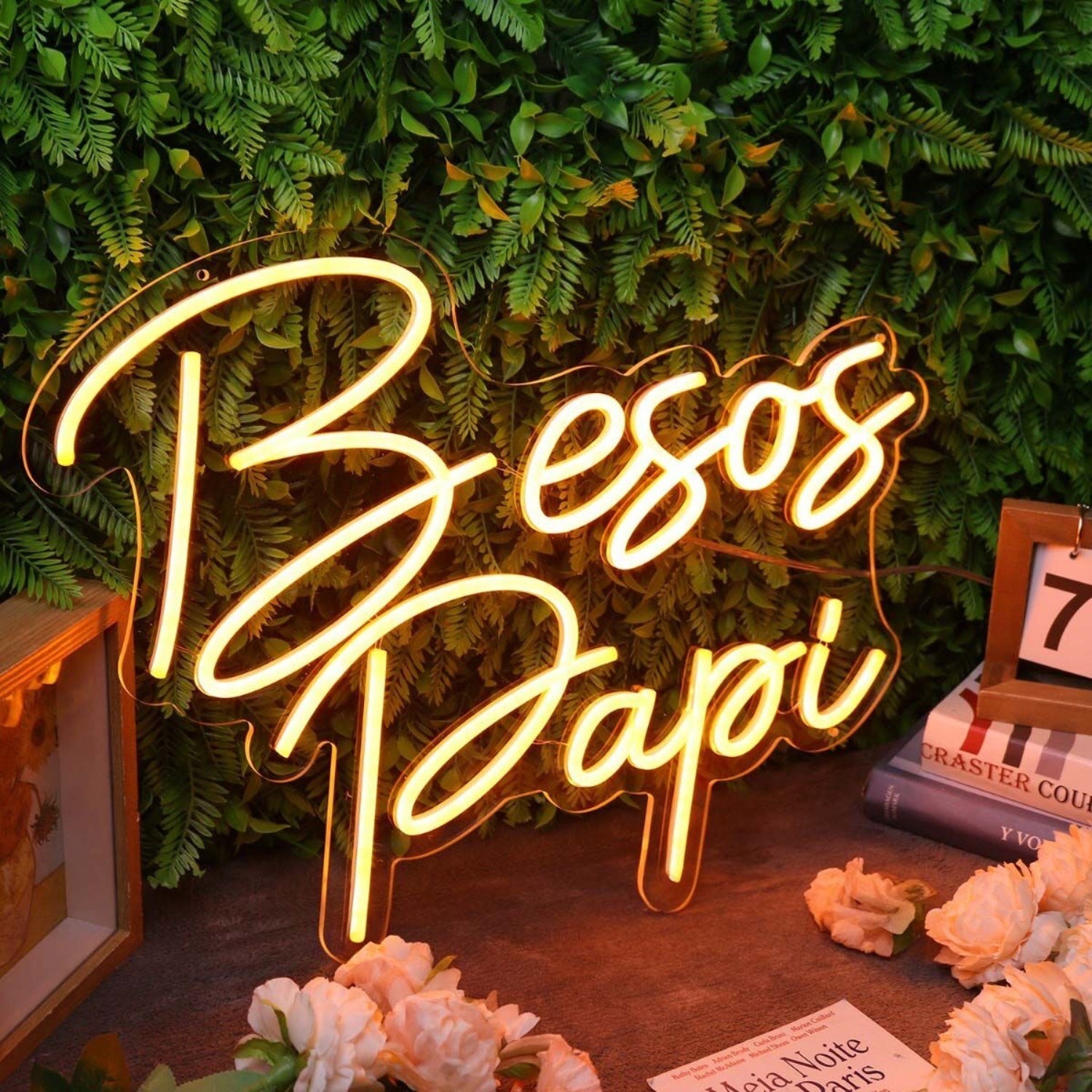 Besos Papi Orange Led Neon Sign - Shineneon