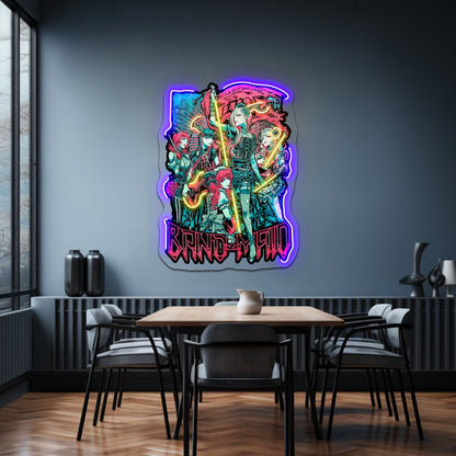 Best Art Band Maid Design Artwork Led Neon Sign - Shineneon