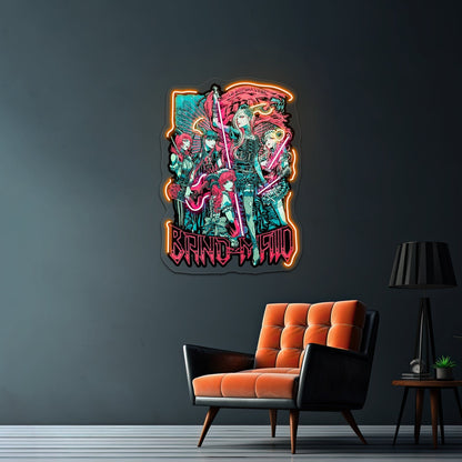 Best Art Band Maid Design Artwork Led Neon Sign - Shineneon