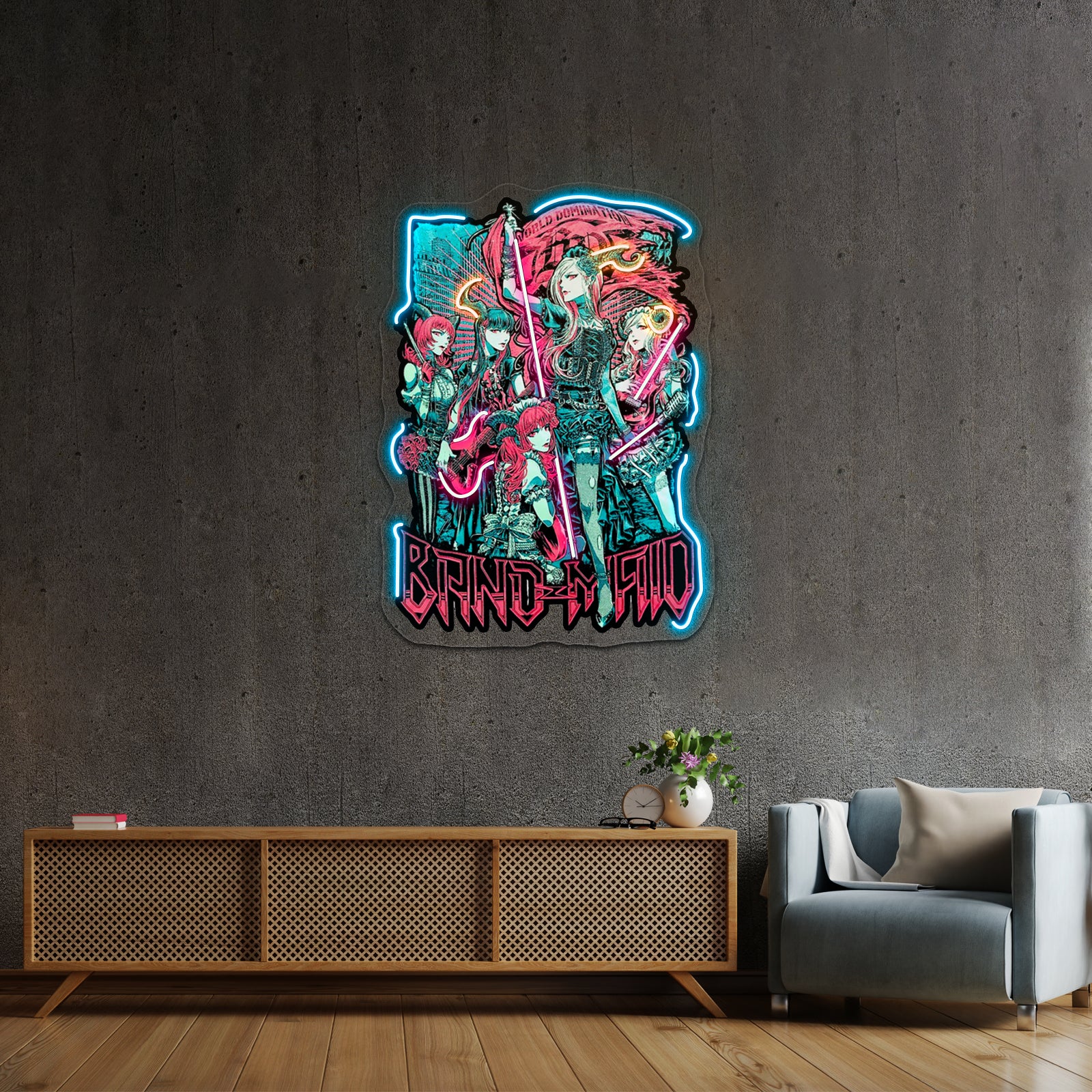 Best Art Band Maid Design Artwork Led Neon Sign