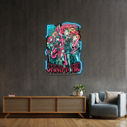 Best Art Band Maid Design Artwork Led Neon Sign