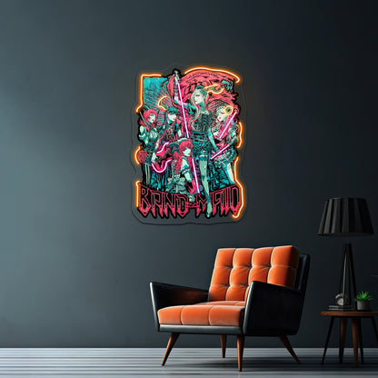 Best Art Band Maid Design Artwork Led Neon Sign