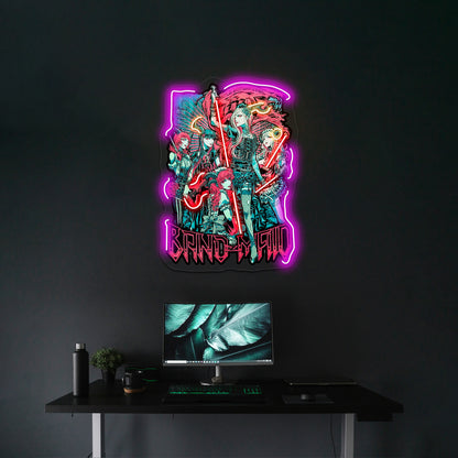 Best Art Band Maid Design Artwork Led Neon Sign