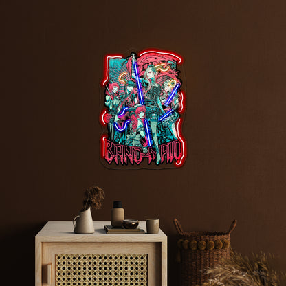 Best Art Band Maid Design Artwork Led Neon Sign