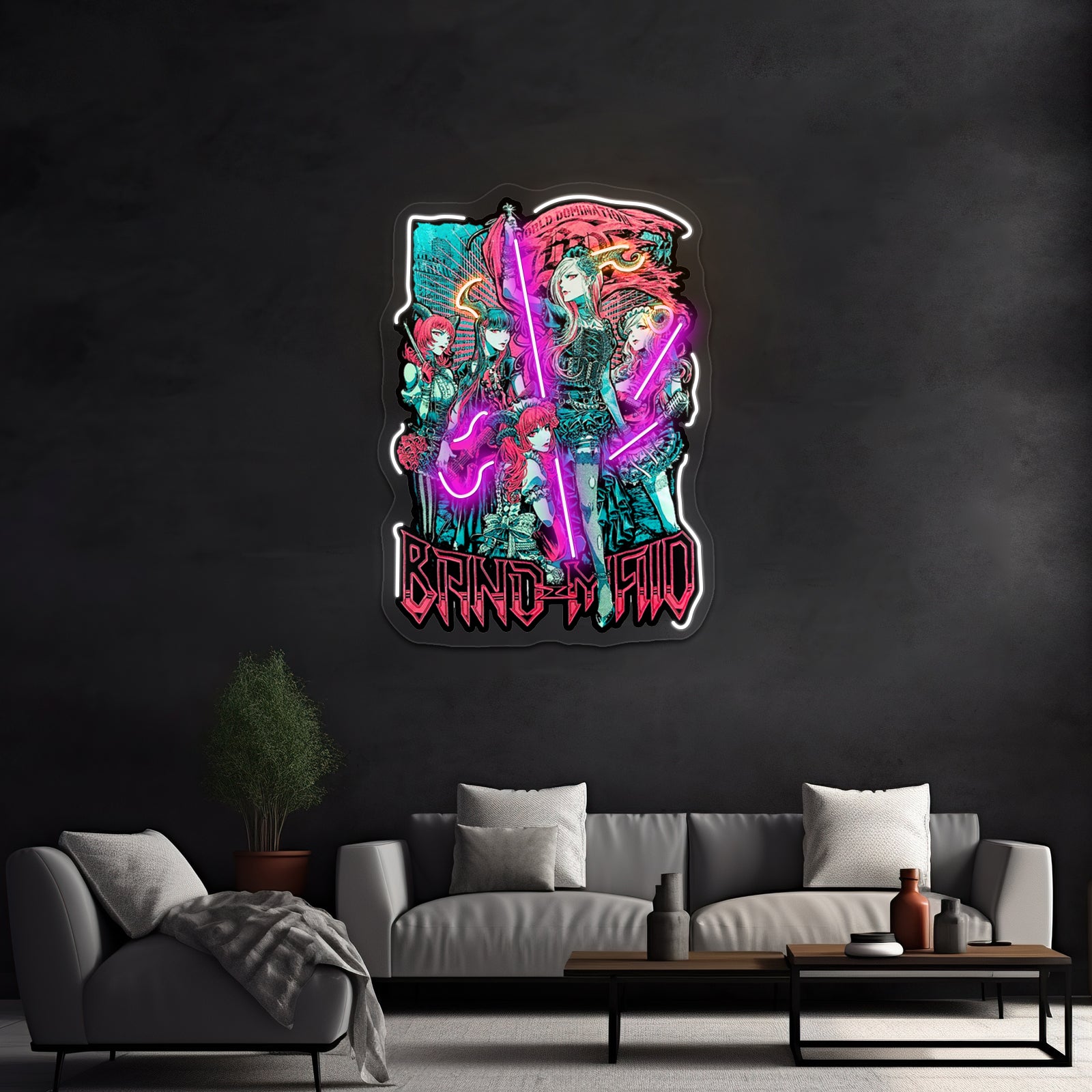 Best Art Band Maid Design Artwork Led Neon Sign