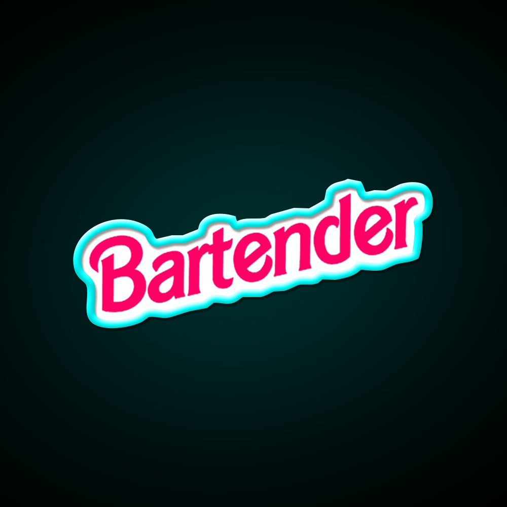 Best Bartender Cocktail Bar Decor Led Neon Sign Rgb Color - Size and dimension reference