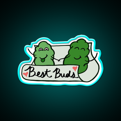 Best Buds Hemp Inspired Green Leaf Led Neon Sign 420 Neon Decor Rgb Color - Size and dimension reference