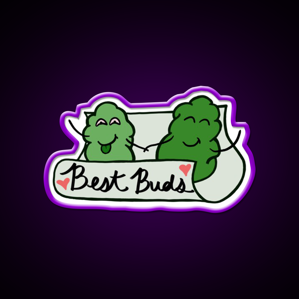 Best Buds Hemp Inspired Green Leaf Led Neon Sign 420 Neon Decor Rgb Color - LED neon sign view 9