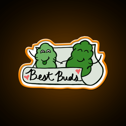 Best Buds Hemp Inspired Green Leaf Led Neon Sign 420 Neon Decor Rgb Color - Shineneon