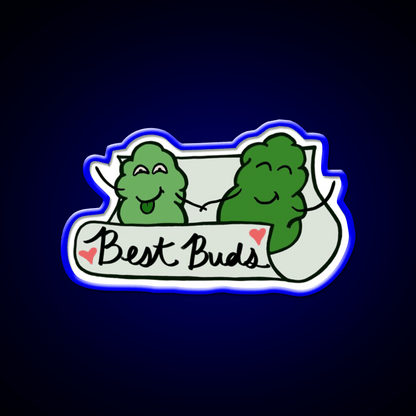 Best Buds Hemp Inspired Green Leaf Led Neon Sign 420 Neon Decor Rgb Color - Shineneon