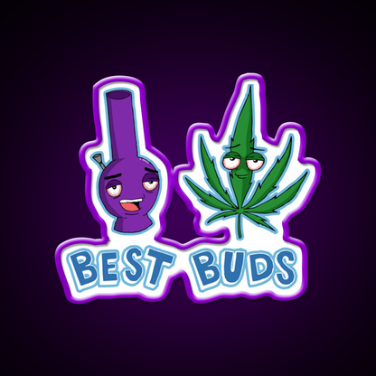 Best Buds Hemp Inspired Green Leaf Led Neon Sign Rgb Color - LED neon sign view 9