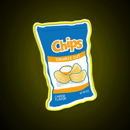 Best Chips Snack Food Led Neon Sign Rgb Color - Custom LED neon sign front view