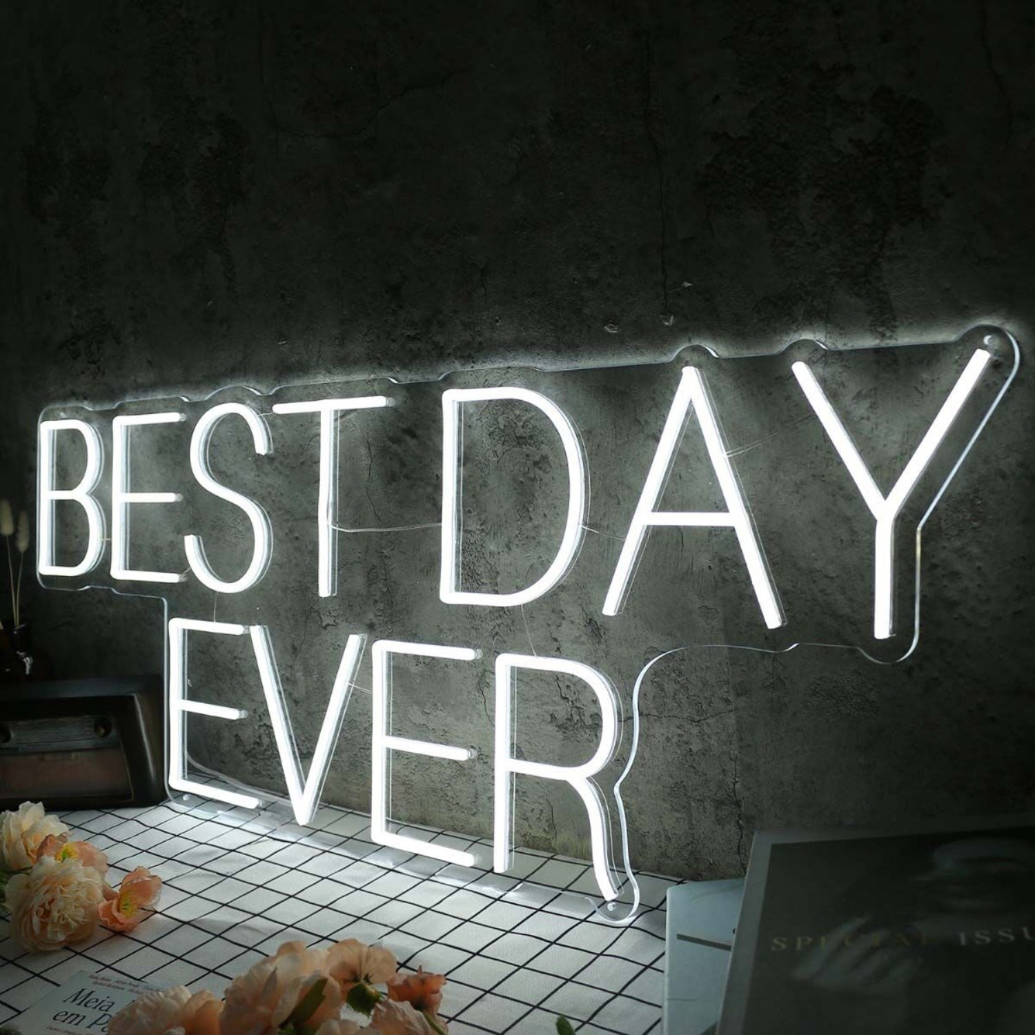 Best Day Ever White Led Neon Sign - Shineneon