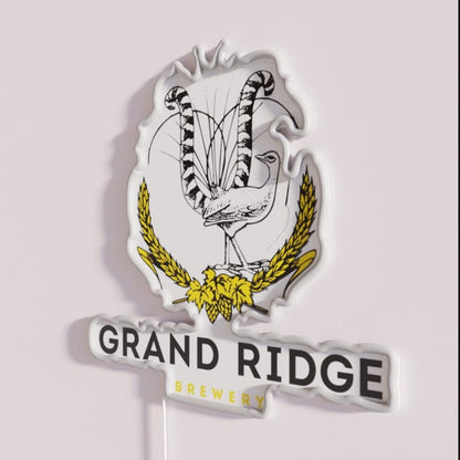 Best Drink Grand Ridge Official Rgb Led Neon Sign - Neon sign mounted on wall in room