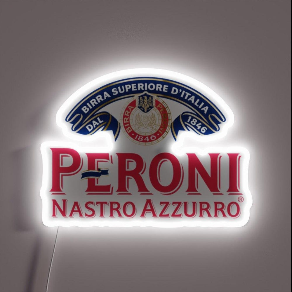 Best Drink Peroni Nastro Azzurro Italia Rgb Led Neon Sign - Custom LED neon sign front view