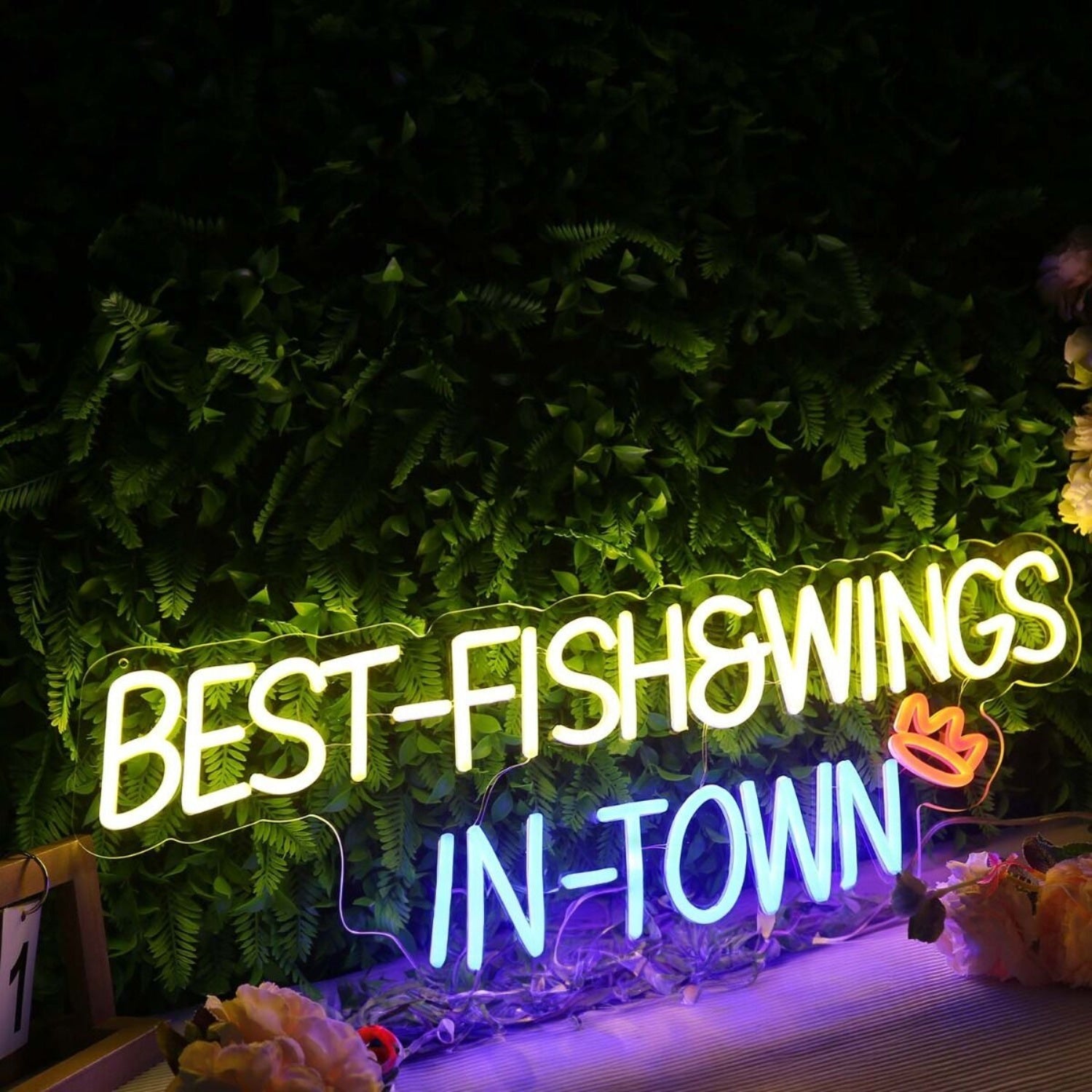 Best Fish And Wings In Town Led Neon Sign - Shineneon