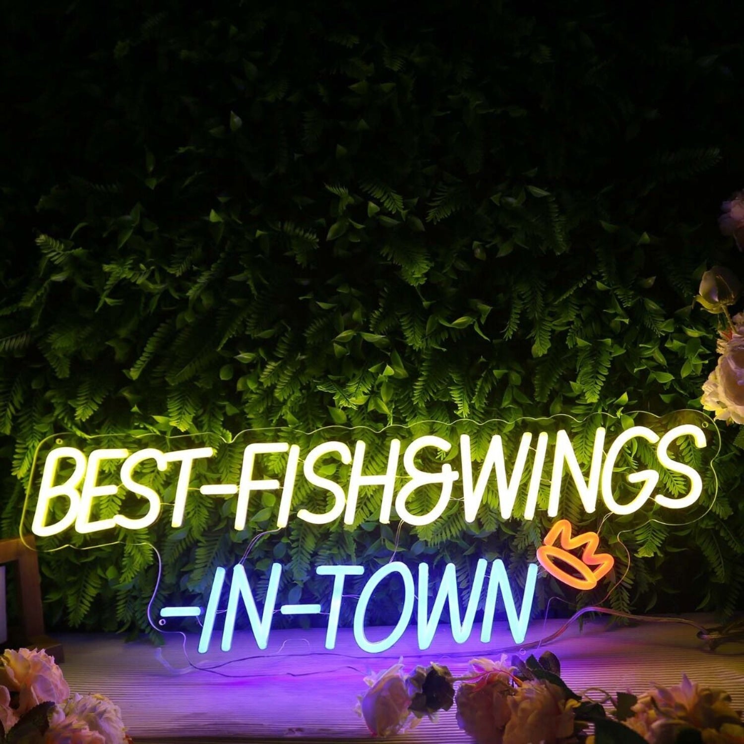 Best Fish And Wings In Town Led Neon Sign - Shineneon