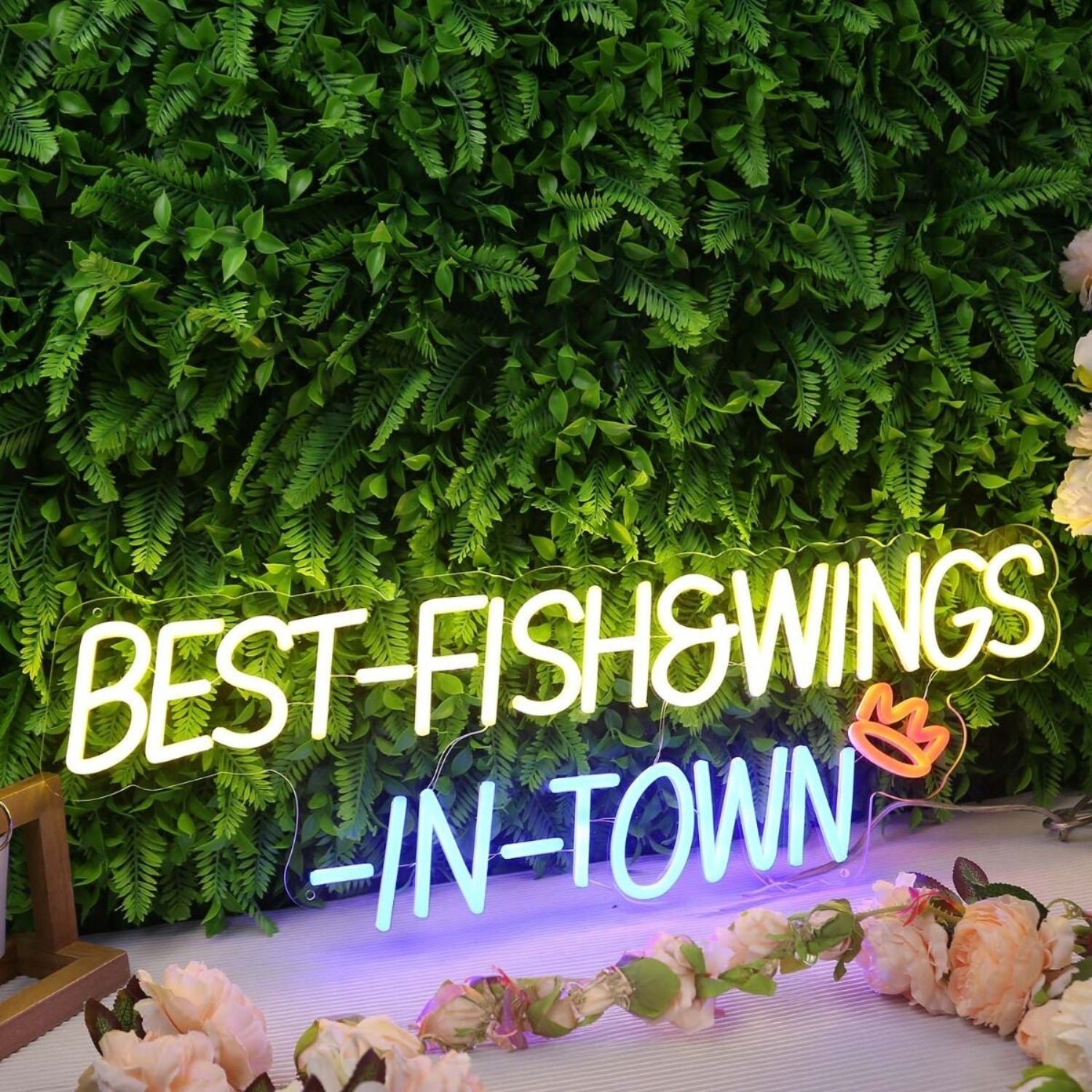 Best Fish And Wings In Town Led Neon Sign - Shineneon