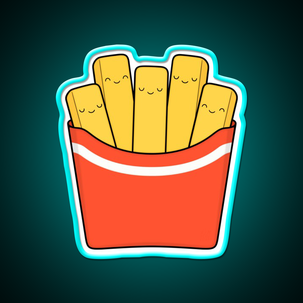 Best Fries Fast Food Led Neon Sign For Burger Place Rgb Color