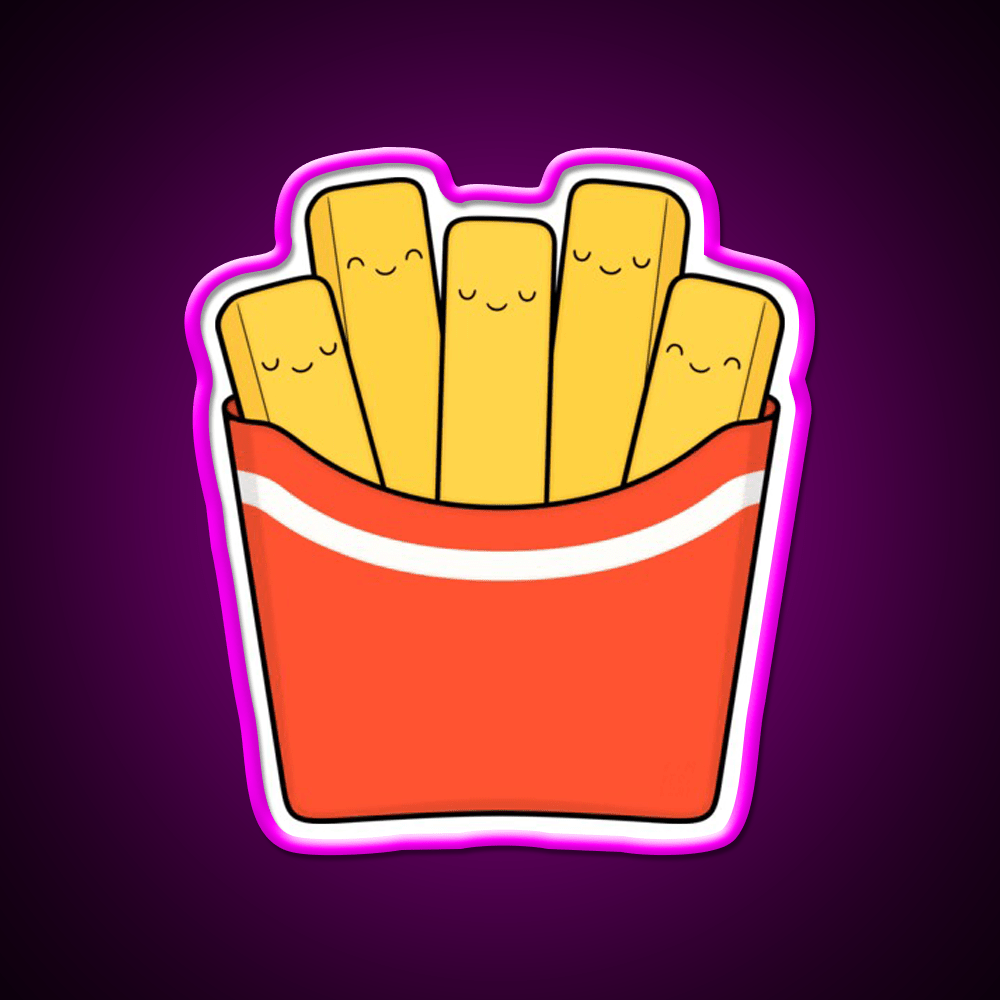 Best Fries Fast Food Led Neon Sign For Burger Place Rgb Color - Shineneon