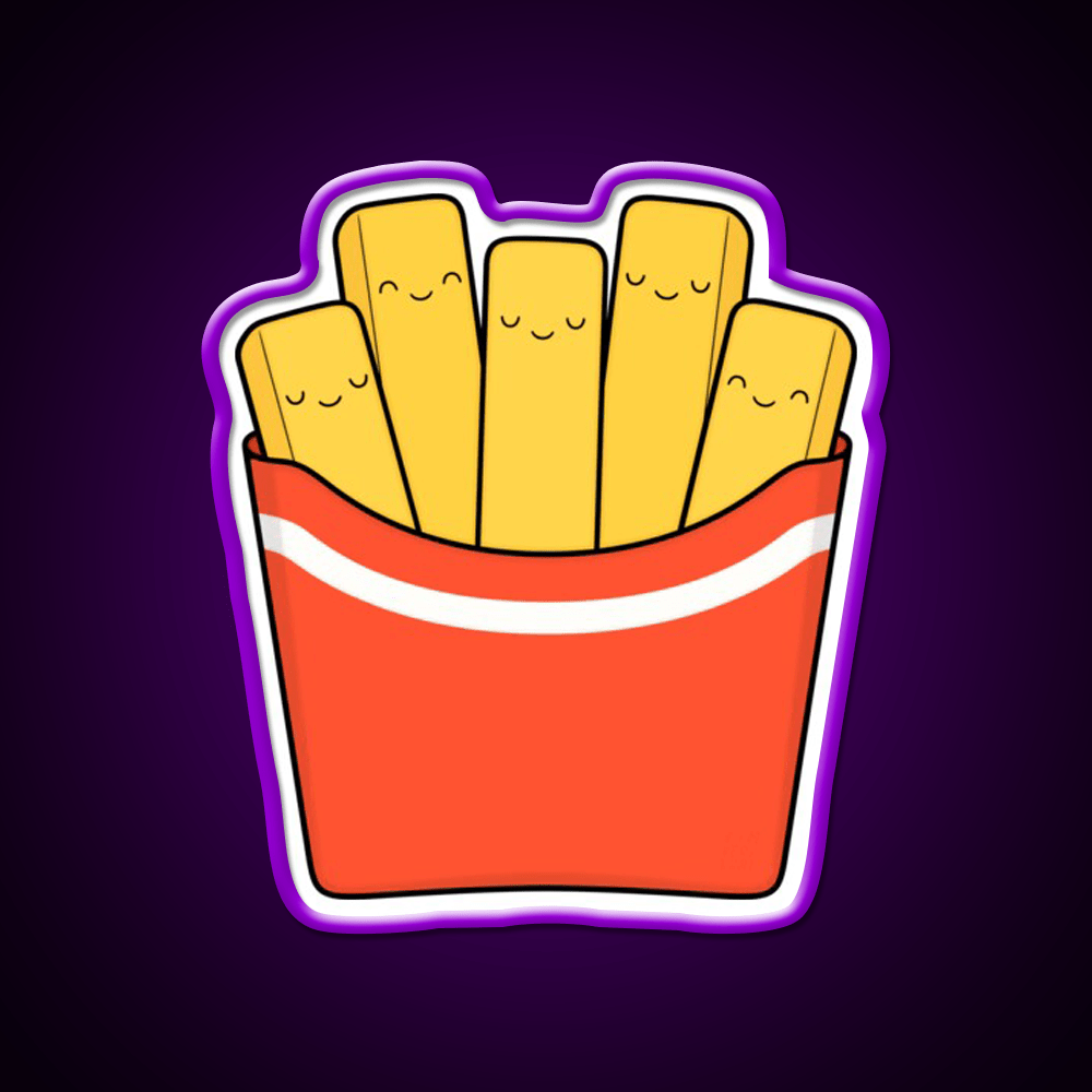 Best Fries Fast Food Led Neon Sign For Burger Place Rgb Color - Shineneon