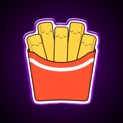 Best Fries Fast Food Led Neon Sign For Burger Place Rgb Color - Shineneon