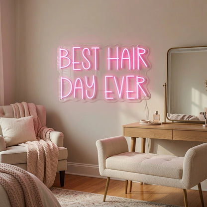 Best Hair Day Ever LED Neon Sign - 03 Real Lifestyle Scene