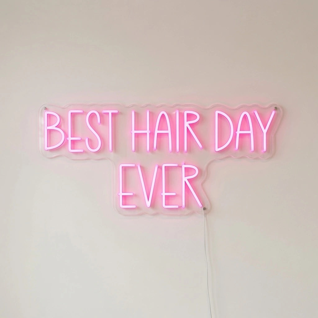 Best Hair Day Ever LED Neon Sign - 04 Size Image