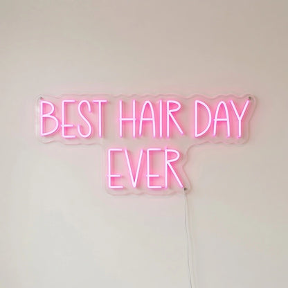 Best Hair Day Ever LED Neon Sign - 04 Size Image