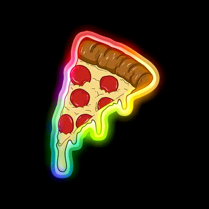 Best Pizza Slice Snack Food Led Neon Sign Rgb Color - LED neon sign close-up detail
