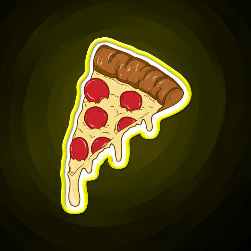 Best Pizza Slice Snack Food Led Neon Sign Rgb Color - Custom LED neon sign front view