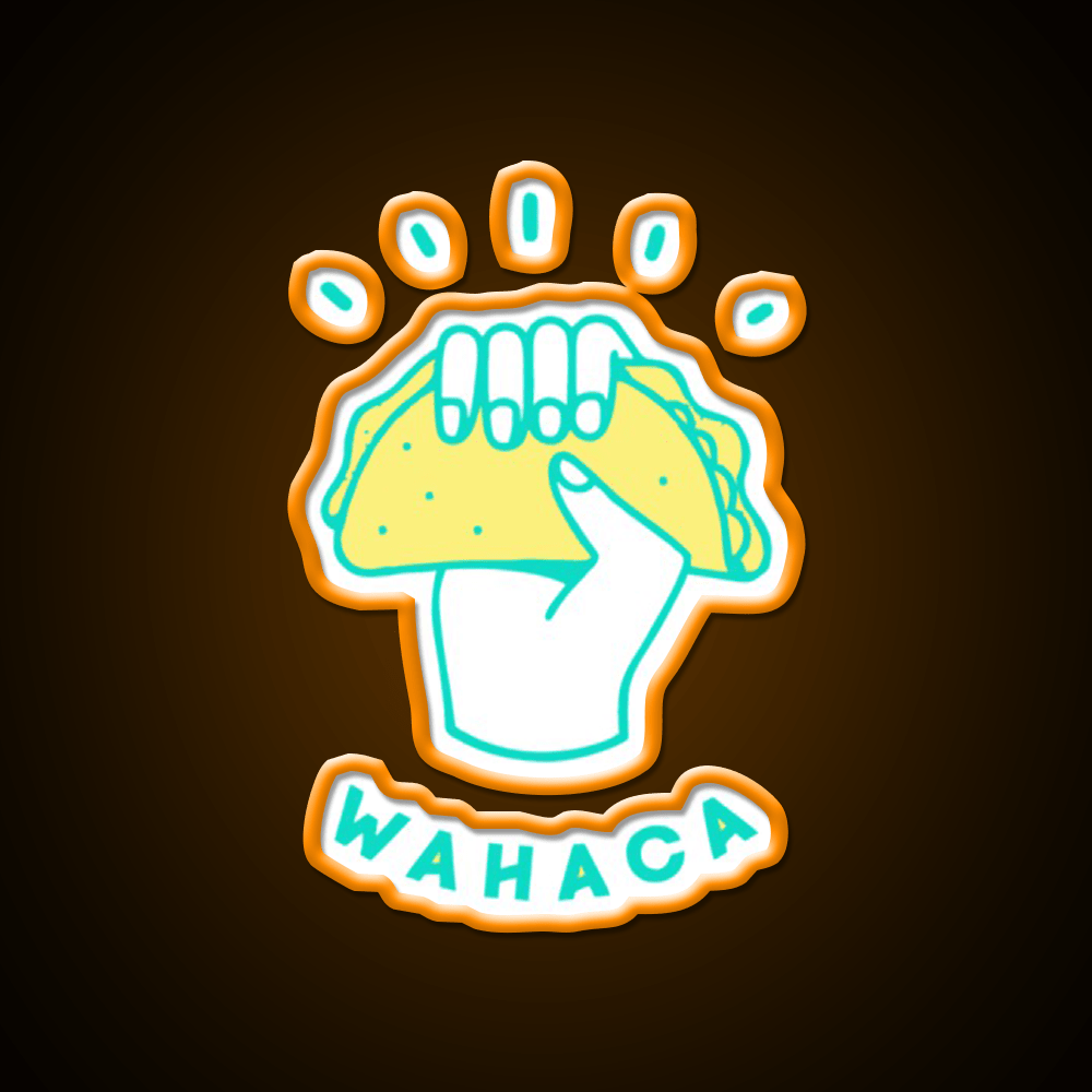 Best Selling Wahaca Essential Taco Led Neon Sign Mexican Food Sign Rgb Color - Shineneon