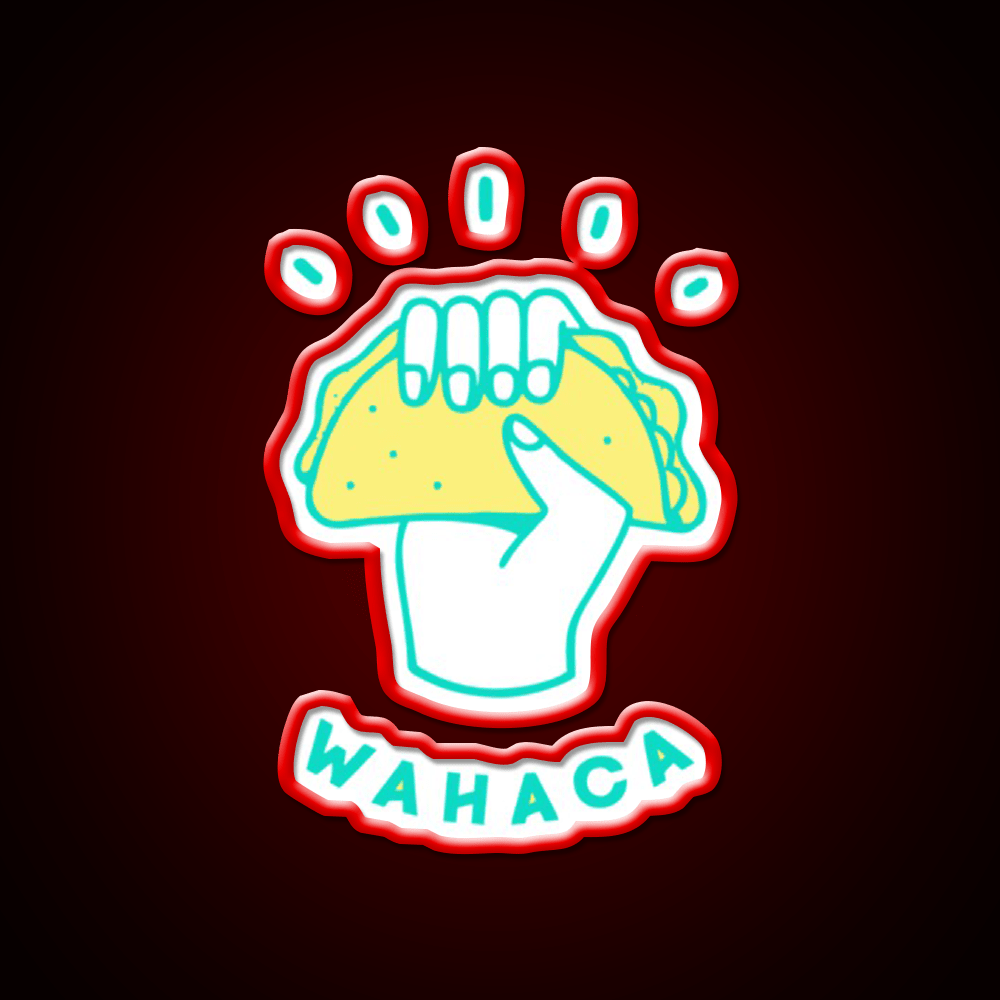 Best Selling Wahaca Essential Taco Led Neon Sign Mexican Food Sign Rgb Color - Shineneon