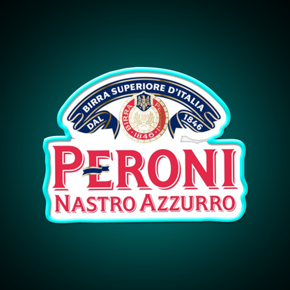 Bestselling Peroni Beer Logo Beer Bar Decor Led Neon Sign Rgb Color - Size and dimension reference
