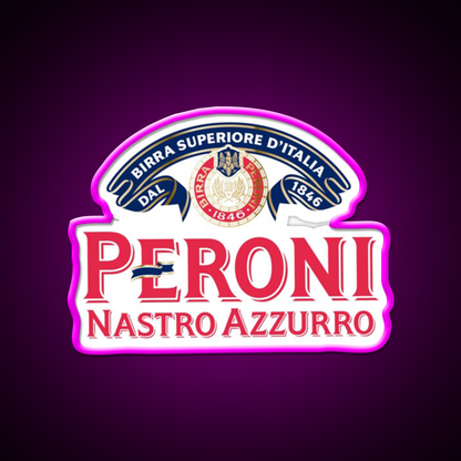 Bestselling Peroni Beer Logo Beer Bar Decor Led Neon Sign Rgb Color - Neon sign mounted on wall in room