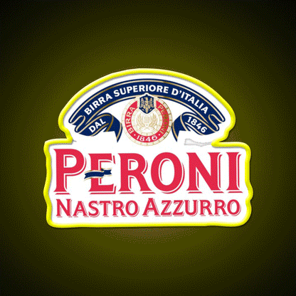 Bestselling Peroni Beer Logo Beer Bar Decor Led Neon Sign Rgb Color - Custom LED neon sign front view
