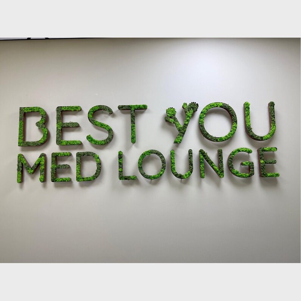 Besty You Med Lounge 3D Moss Letter Sign - Shineneon