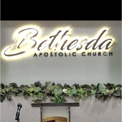 Bethesda Apostolic Church 3D Backlit Channel Letters Led Light Sign - Shineneon