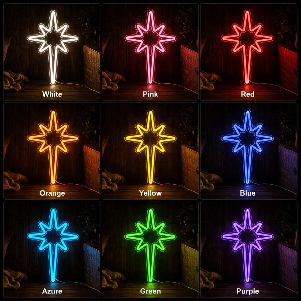 Bethlehem Star Man Cave LED Neon Sign - Shineneon