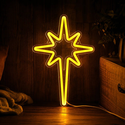 Bethlehem Star Man Cave LED Neon Sign - Shineneon