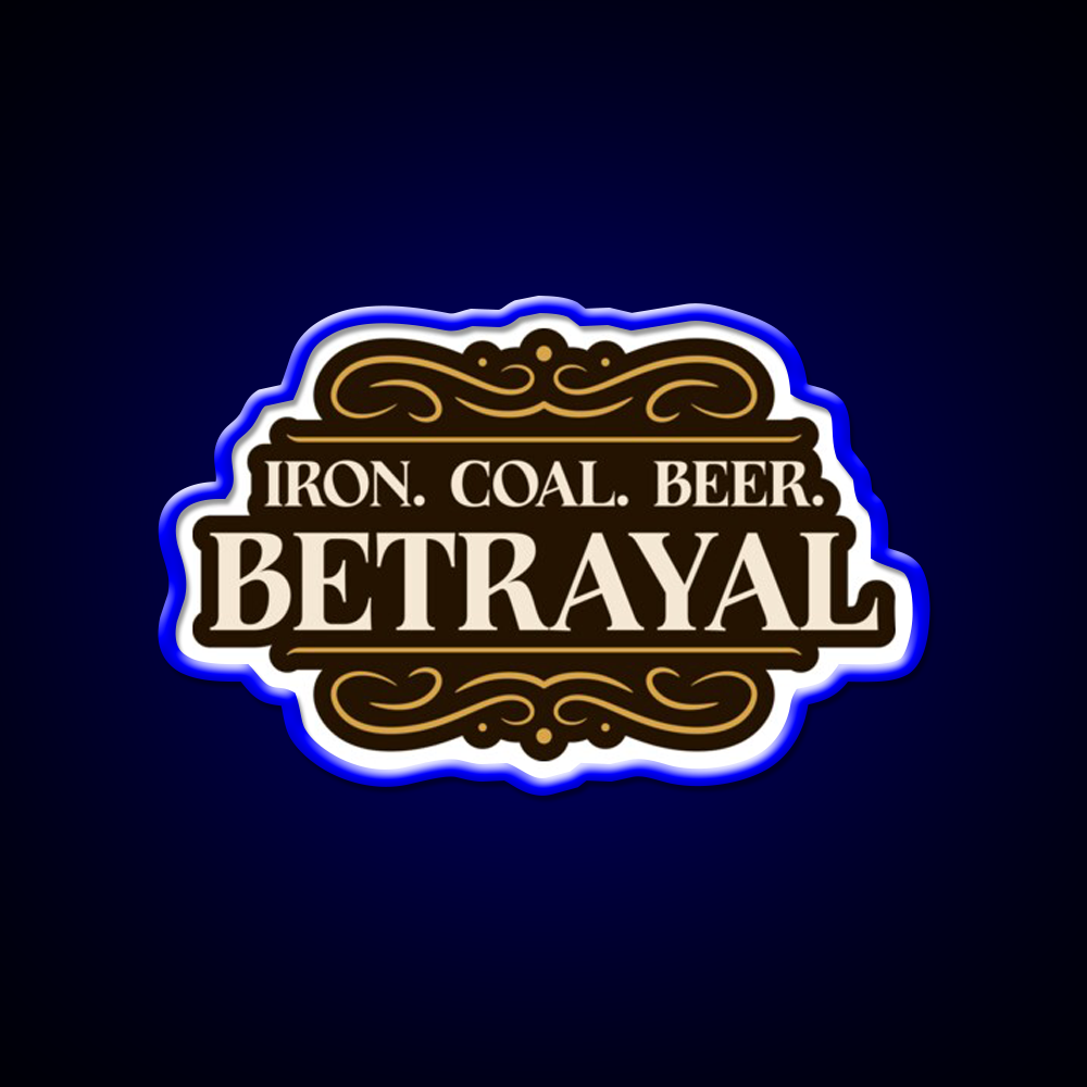 Betrayal Iron Coal Beer Brass Boardgame Beer Bar Decor Led Neon Sign Rgb Color - LED neon sign view 5