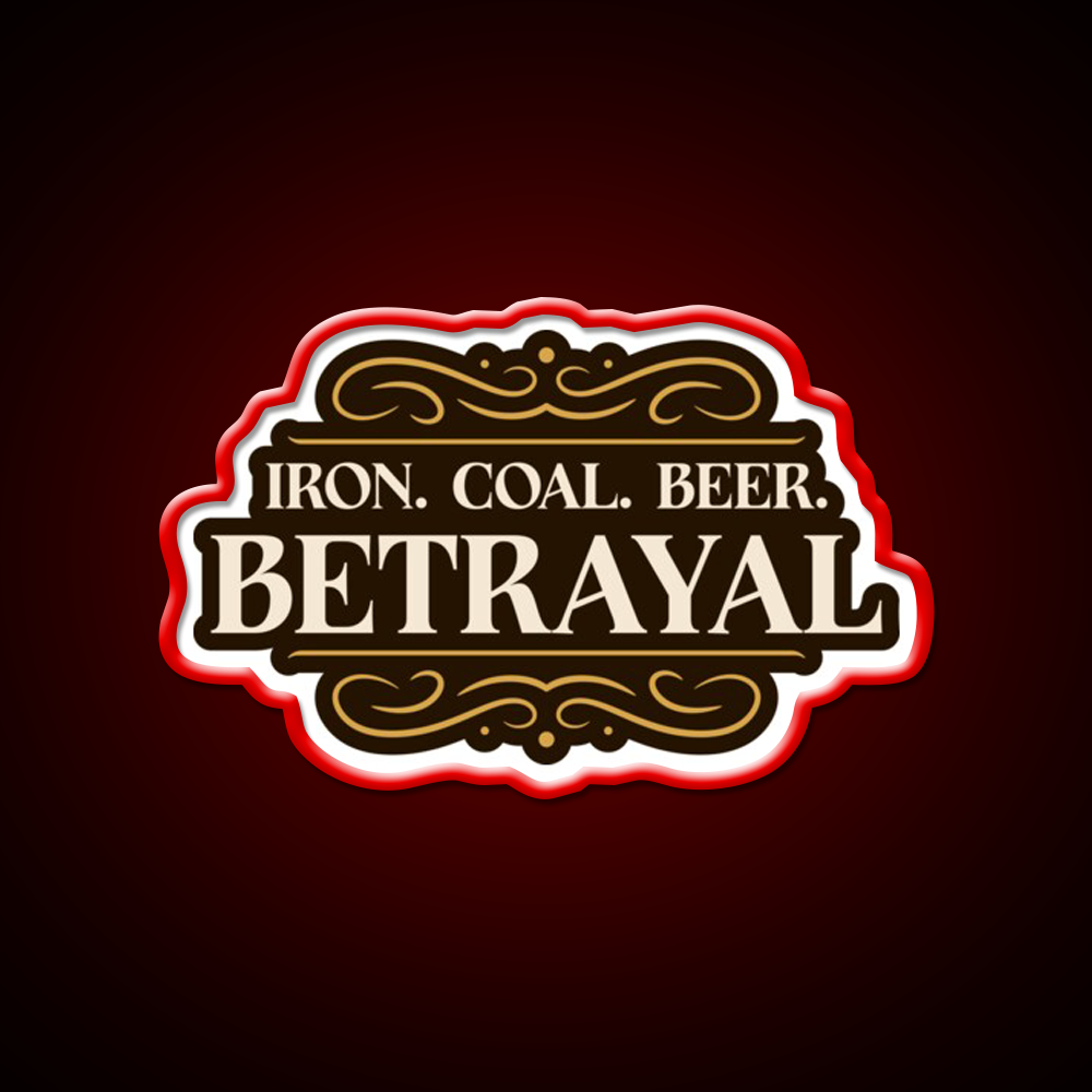 Betrayal Iron Coal Beer Brass Boardgame Beer Bar Decor Led Neon Sign Rgb Color - LED neon sign view 10