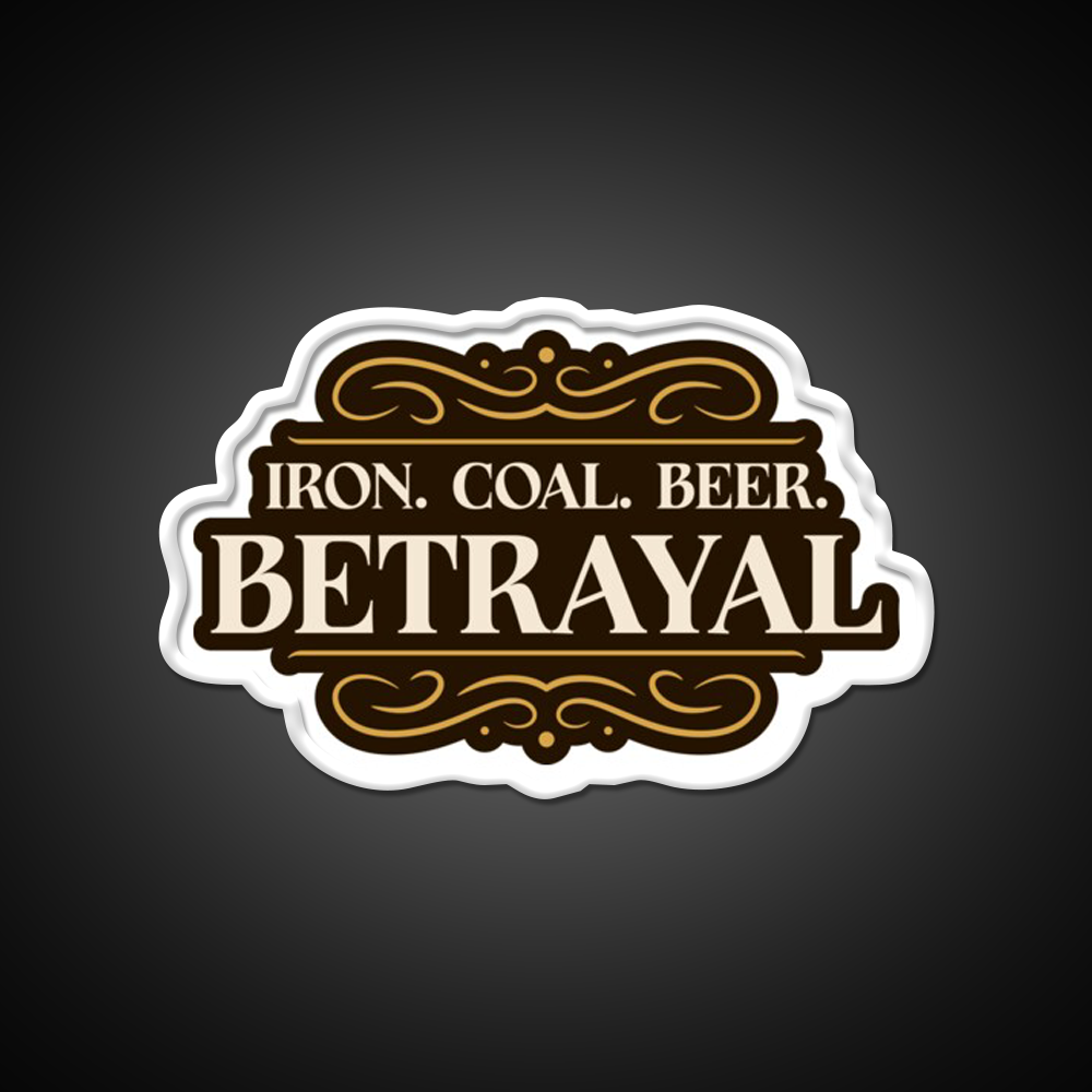 Betrayal Iron Coal Beer Brass Boardgame Beer Bar Decor Led Neon Sign Rgb Color - LED neon sign view 11